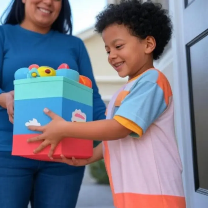 Śledzenie przesyłki z zabawkami w drodze do domu