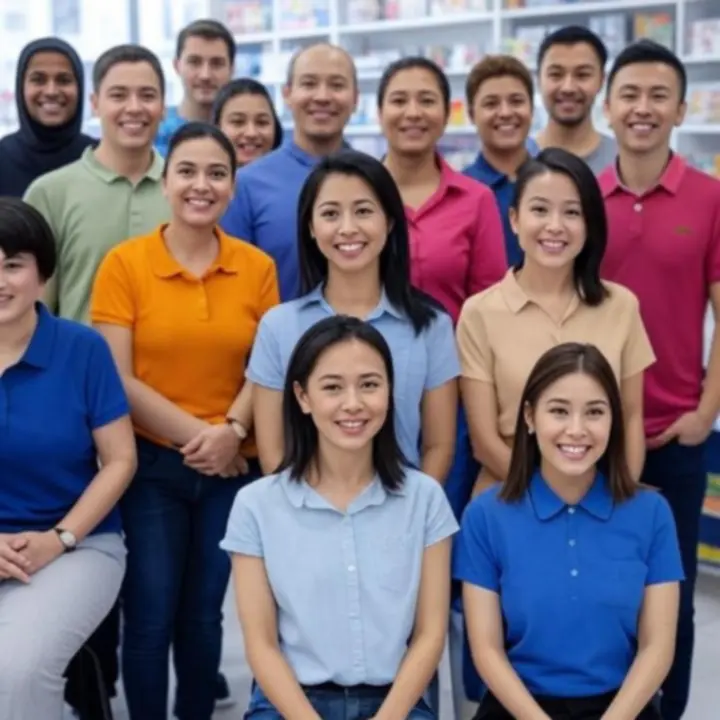 Zespół HappyToysLand w kolorowym sklepie z zabawkami