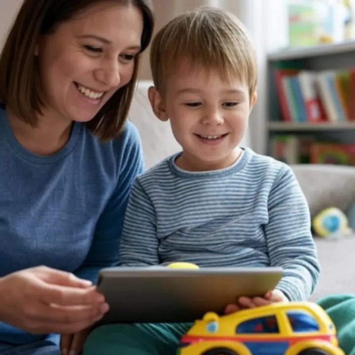 Rodzice dzielący się opiniami o zabawkach kupionych w HappyToysLand